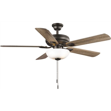 Hampton Bay Rothley II 52 in. LED Matte Black Ceiling Fan with Light Kit 37851